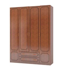 Шкаф 4 двери Лакированный орех