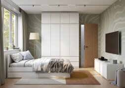 Шкаф 2-х створчатый Симпл, Белый