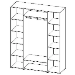 Шкаф 4-х дверный Престиж