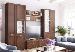 Угловой стеллаж Ливорно ЛШ-10, орех донской