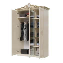 Шкаф 3-х дверный СГ-01 Грация, Слоновая кость