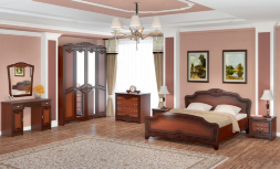 Шкаф 4-х дверный Лотос, Орех